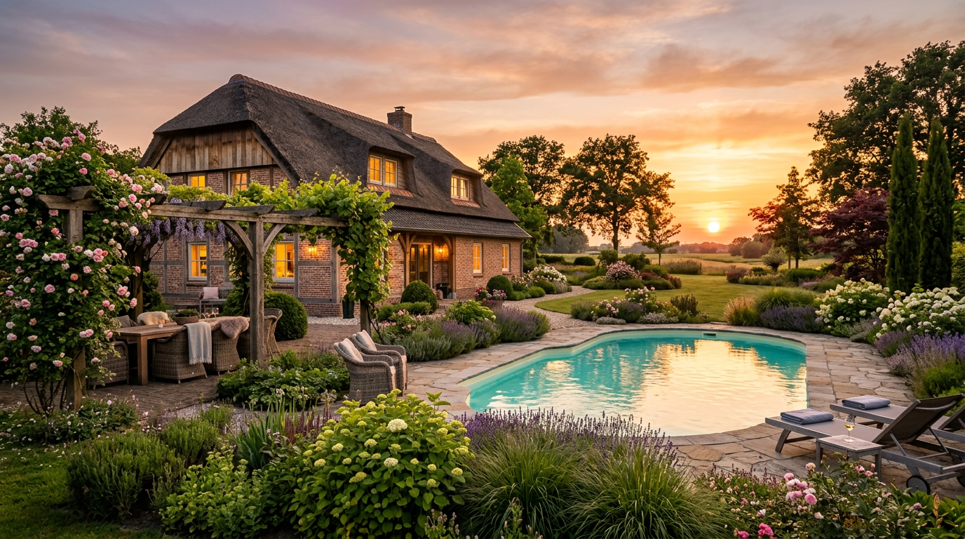 Luxe vakantiehuis met terras en zwembad