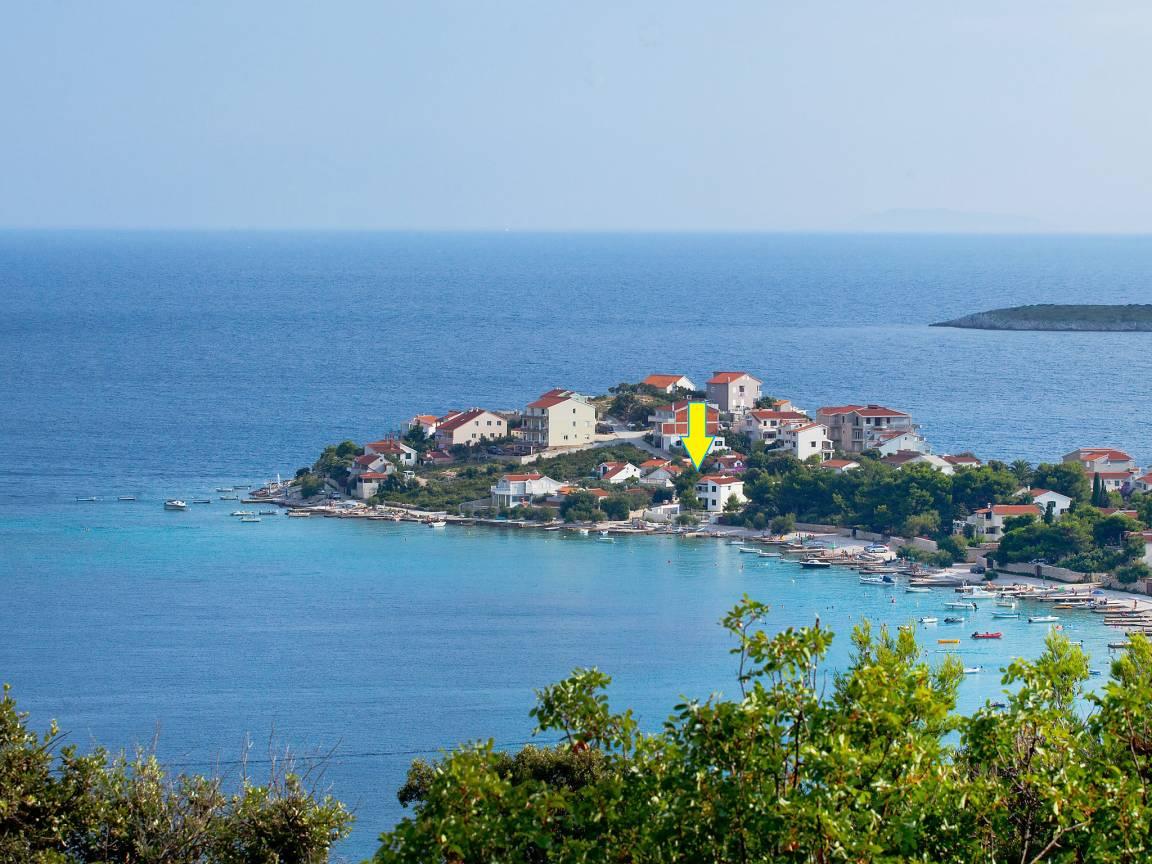 Vakantiehuis met privézwembad en zeezicht in Marina/Sevid, Kroatië voor 6 personen foto 24