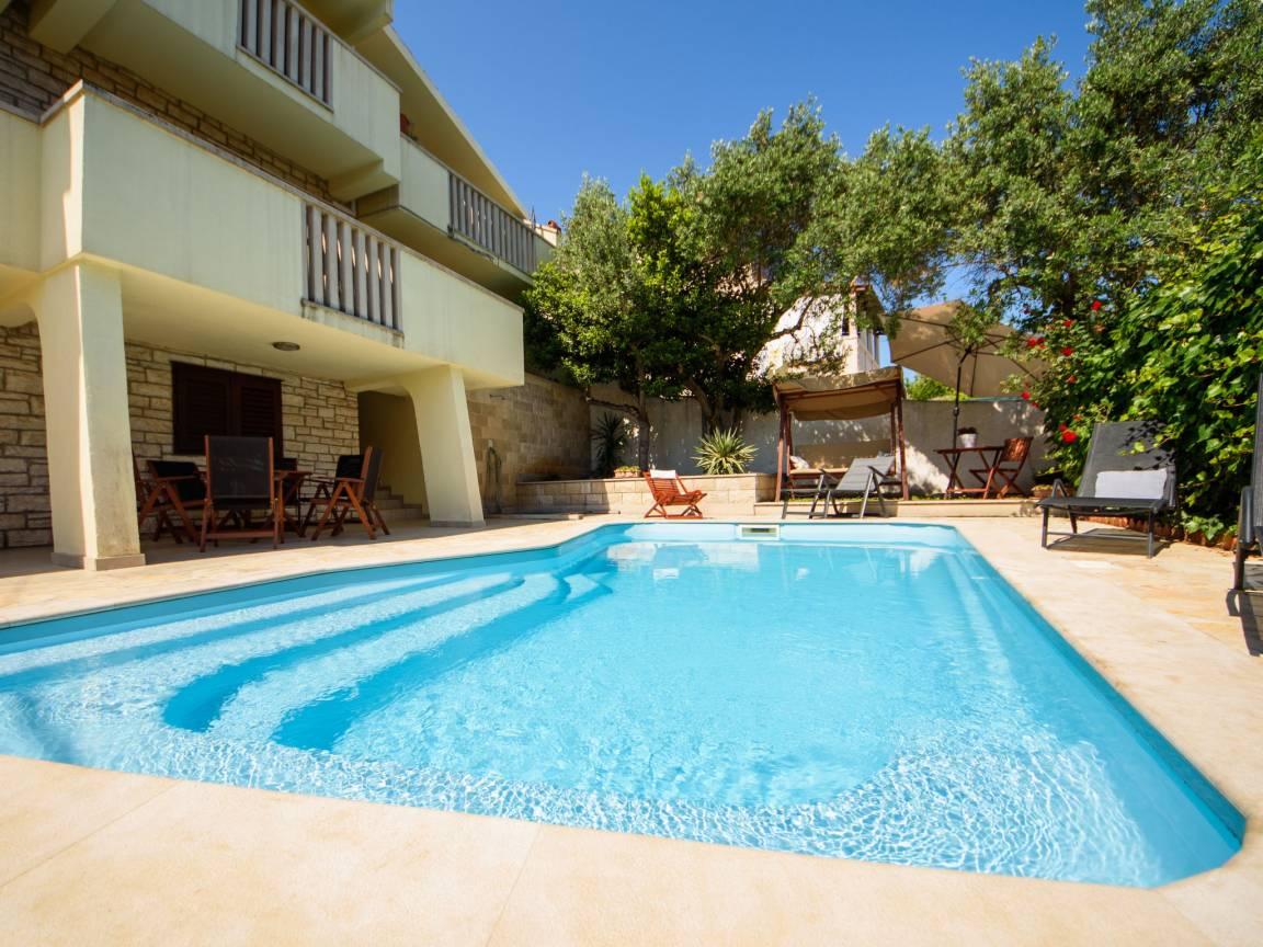 Vakantiehuis met privézwembad en zeezicht in Brač/Supetar, Kroatië voor 10 personen foto 20