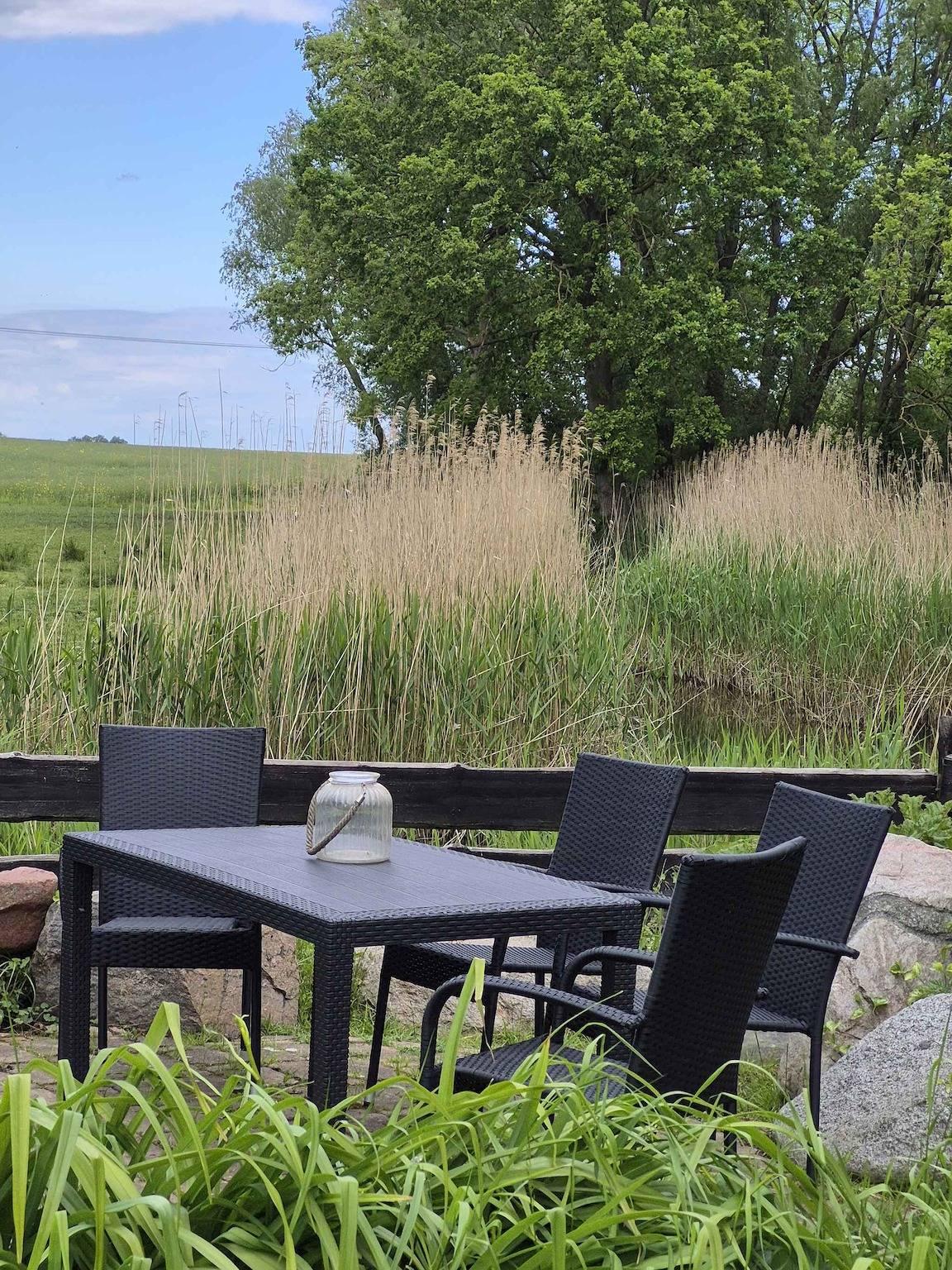 Vakantiehuis met houtkachel, terras en uitzicht op de natuur in Groß Schoritz, Garz/Rügen, Duitsland voor 6 personen foto 23