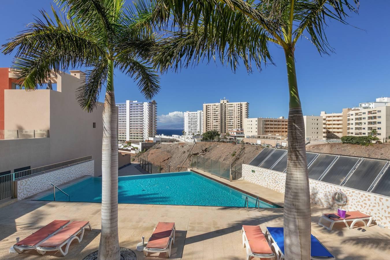 Appartement 'Paradise Beach Bay' met gedeeld zwembad, wifi in Playa Paraíso, Adeje, Spanje voor 4 personen foto 23
