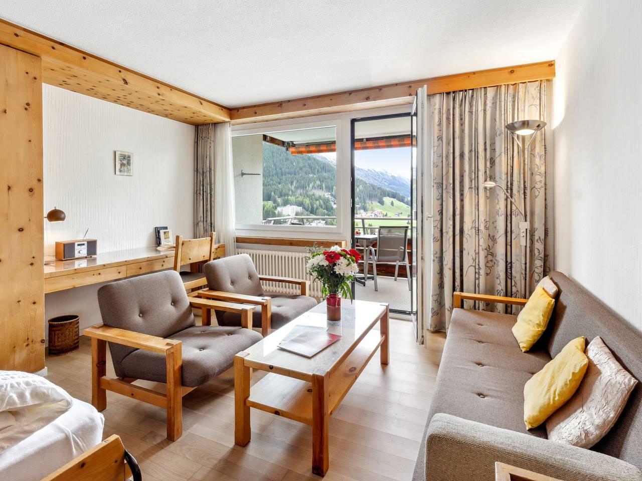 Vakantieappartement met sauna en binnenzwembad in Flüelapass, Davos, Zwitserland voor 2 personen foto 4