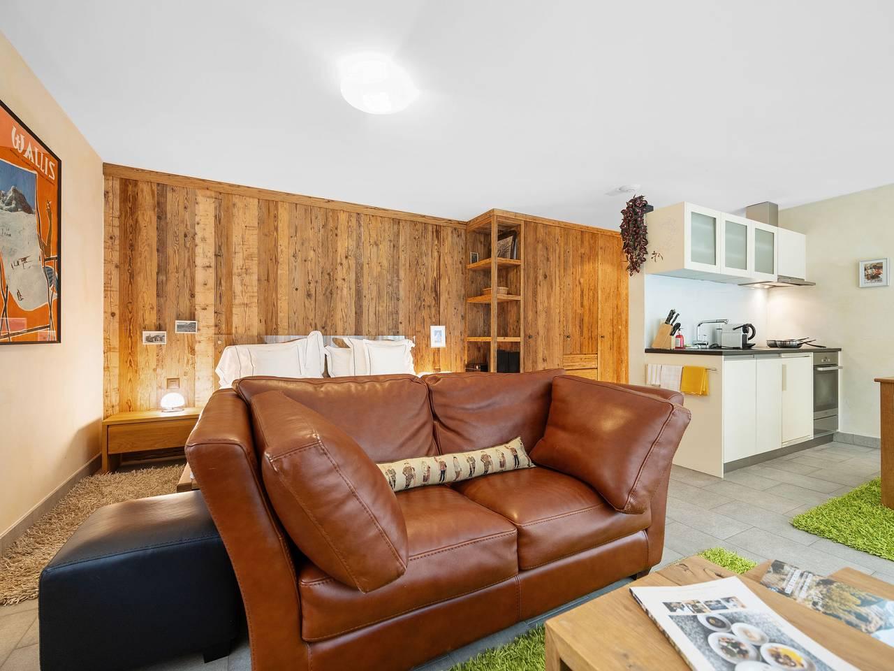 Vakantieappartement met sauna en 1 slaapkamer en terras in Zermatt, Walliser Alpen, Zwitserland voor 2 personen foto 9