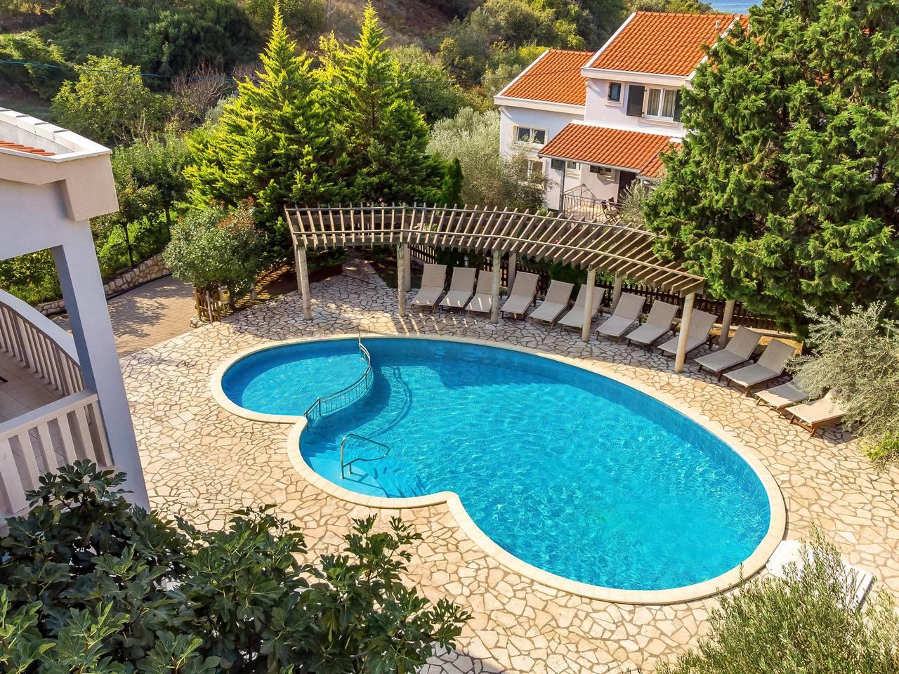 Vakantieappartement met zwembad en hond toegestaan in Plaža Miral, Kampor, Kroatië voor 6 personen foto 21