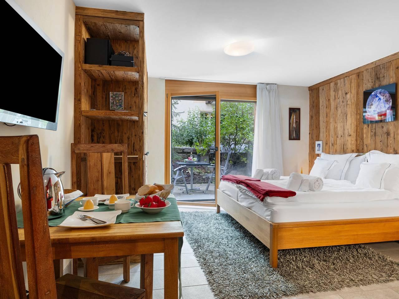 Vakantieappartement met sauna en 1 slaapkamer en terras in Zermatt, Walliser Alpen, Zwitserland voor 2 personen foto 7
