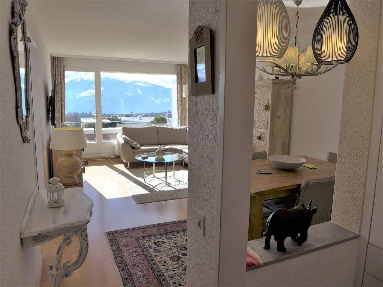 Vakantieappartement met sauna en binnenzwembad en 1 slaapkamer en balkon in Crans-Montana, Zwitserland voor 2 personen foto 7