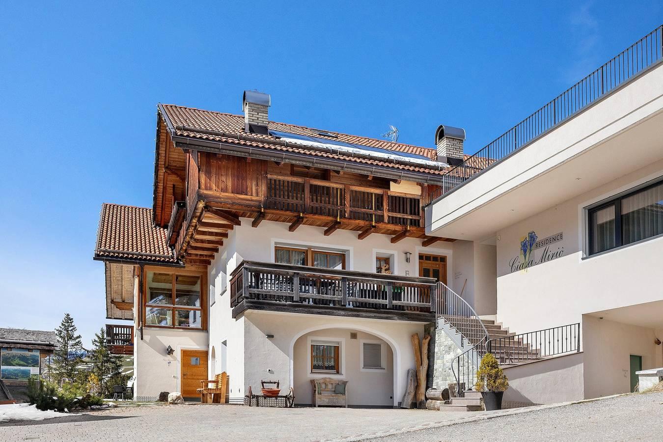 Appartement "Ciasa Mirio Pars" met Uitzicht op de Bergen, Wifi & Balkon in Rumestluns, La Val, Italië voor 4 personen foto 21