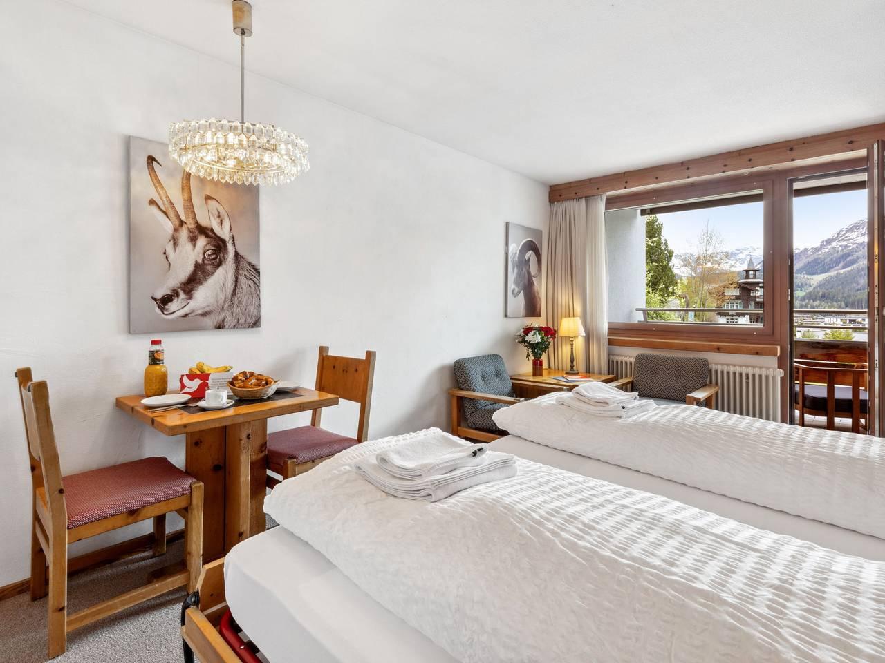 Vakantieappartement met sauna en binnenzwembad in Flüelapass, Davos, Zwitserland voor 2 personen foto 3