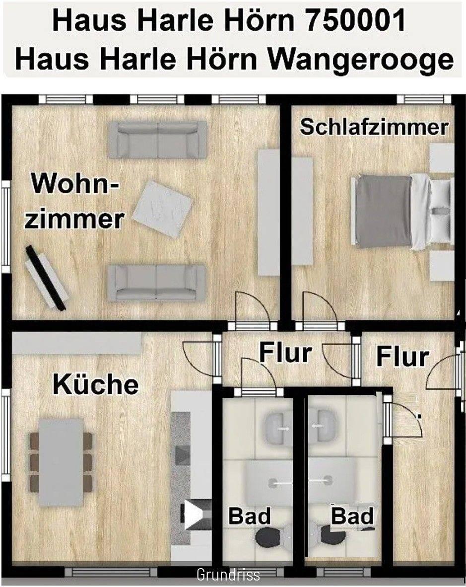 Vakantieappartement met 1 slaapkamer en terras in Wangerooge, Duitsland voor 4 personen foto 23