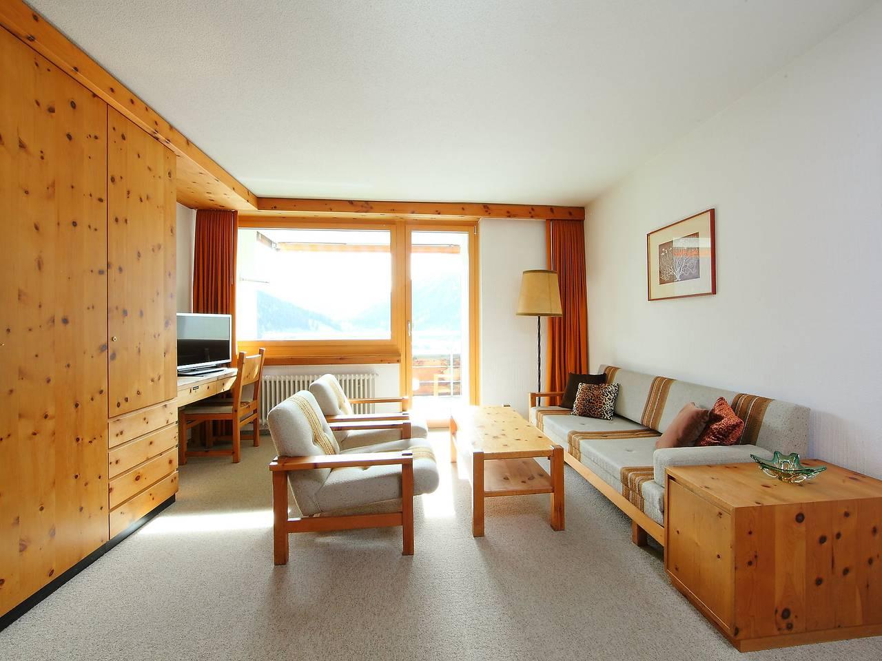 Vakantieappartement met sauna en binnenzwembad in Flüelapass, Davos, Zwitserland voor 2 personen foto 4