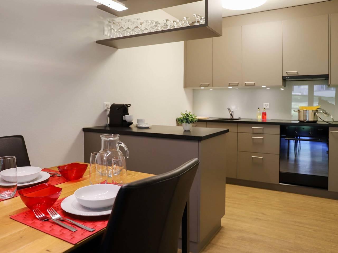 Allod Park Haus C met 1 slaapkamer en binnenzwembad in Davos Platz 1, Davos, Zwitserland voor 5 personen foto 9