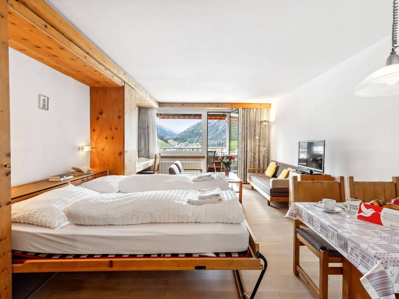 Vakantieappartement met sauna en binnenzwembad in Flüelapass, Davos, Zwitserland voor 2 personen foto 9