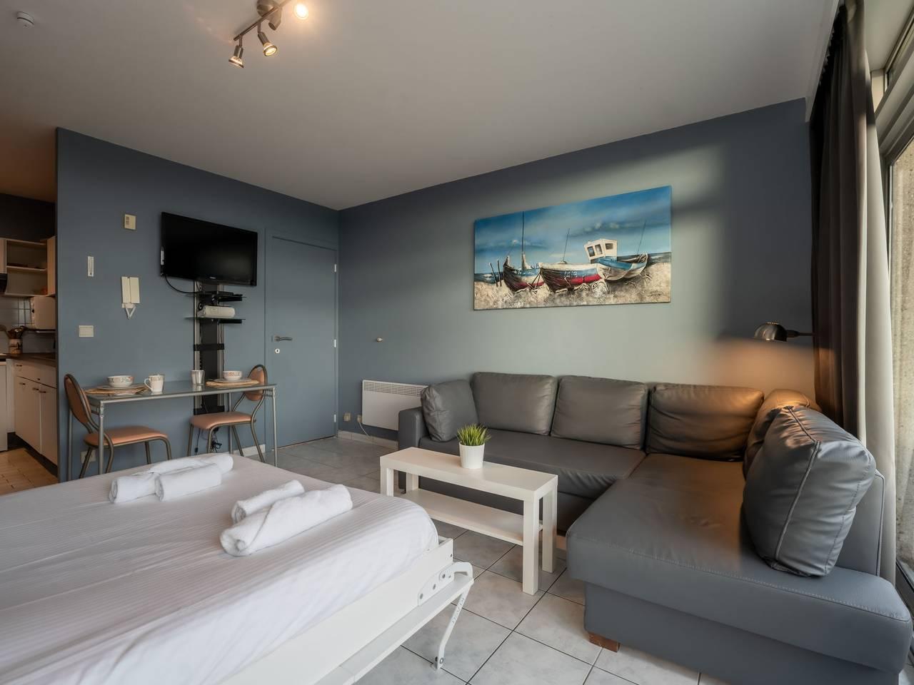 Vakantieappartement met 1 slaapkamer en balkon in Bredene, Belgische Kust, België voor 2 personen foto 23