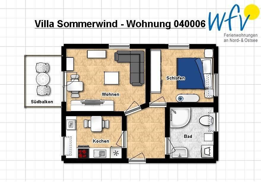 Verbringen Sie erholsame Tage in der romantischen Villa Sommerwind! in Wangerooge, Duitsland voor 2 personen foto 21