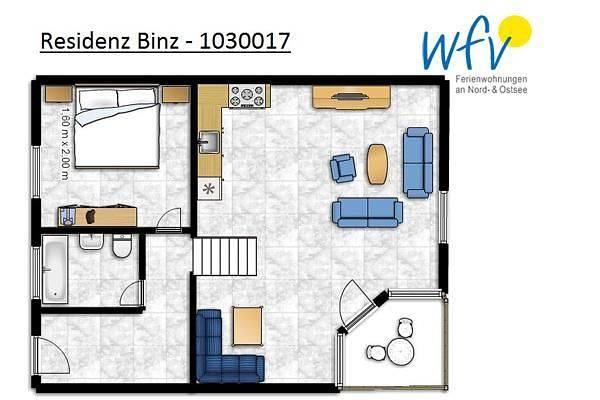 Vakantieappartement met 1 slaapkamer en balkon in Binz, Rügen, Duitsland voor 4 personen foto 24