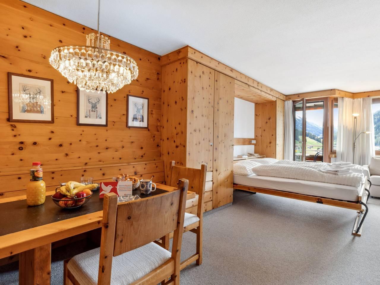 Vakantieappartement met sauna en binnenzwembad in Flüelapass, Davos, Zwitserland voor 4 personen foto 4