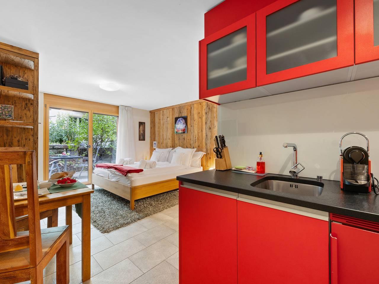 Vakantieappartement met sauna en 1 slaapkamer en terras in Zermatt, Walliser Alpen, Zwitserland voor 2 personen foto 17