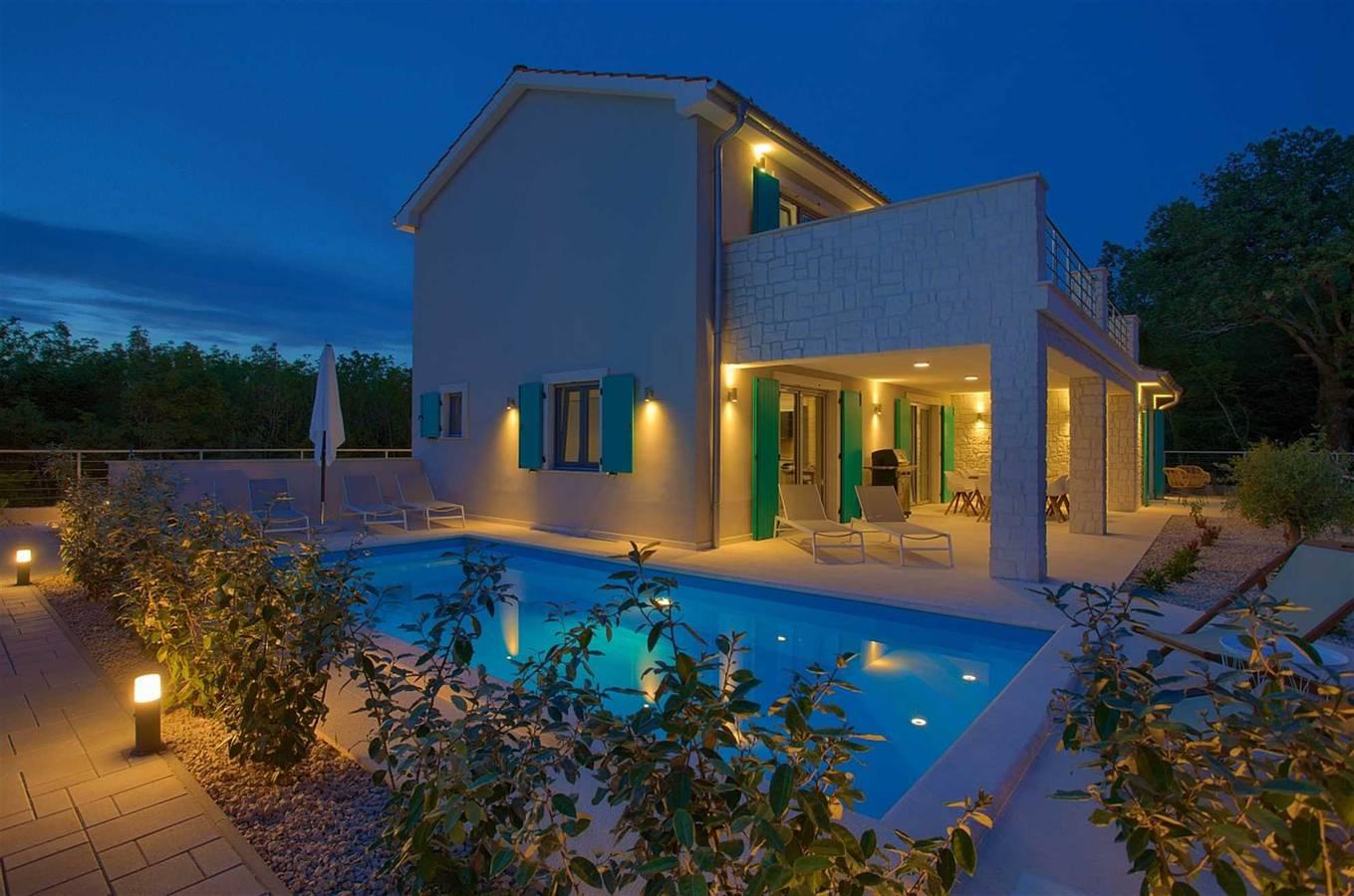 Villa met balkon/terras in Rasopasno, Dobrinj, Kroatië voor 8 personen foto 20