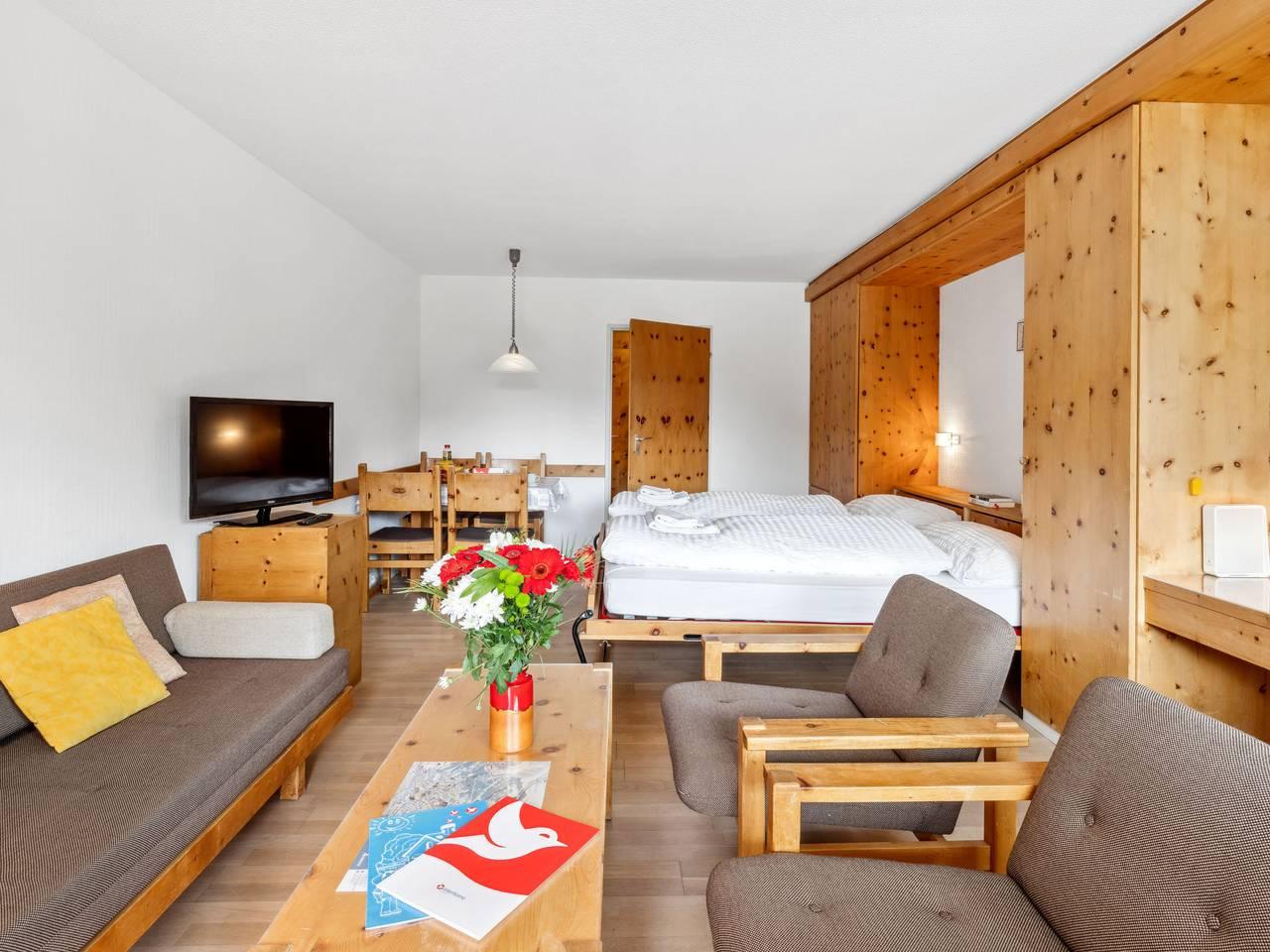 Vakantieappartement met sauna en binnenzwembad in Flüelapass, Davos, Zwitserland voor 2 personen foto 5
