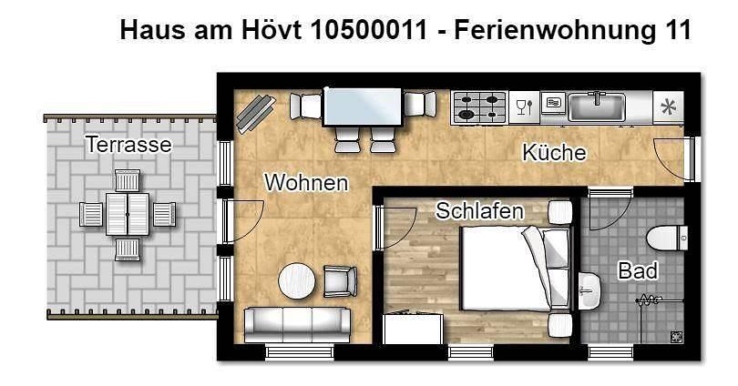 "Urlaub im Haus am Hövt: Meerblick und Komfort!" in Göhren, Rügen, Duitsland voor 2 personen foto 22