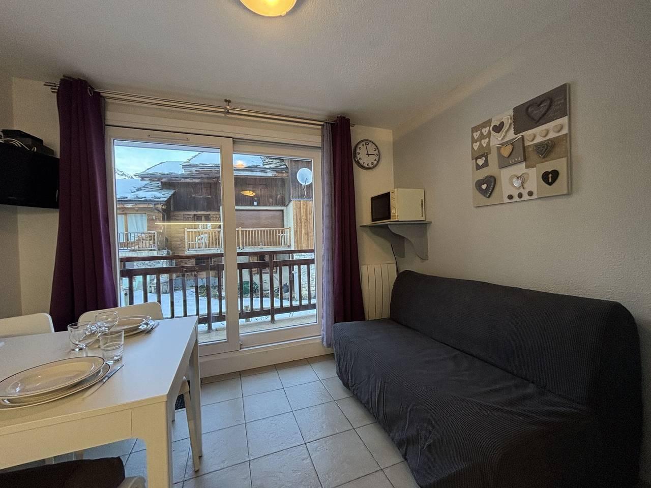 Les Olympiques (Tignes 1800) met 1 slaapkamer en balkon in Tignes, Massif de la Vanoise, Frankrijk voor 4 personen foto 13