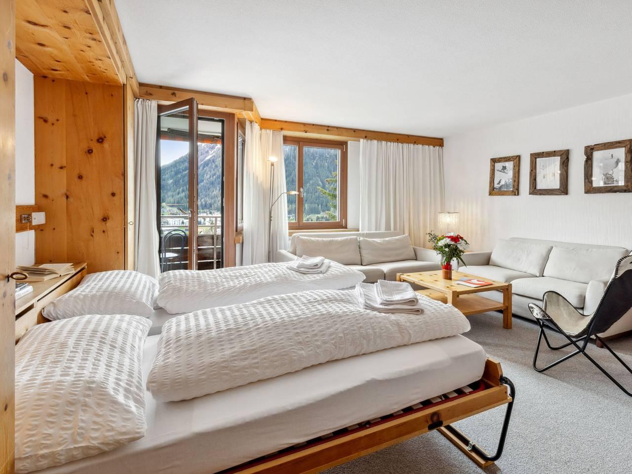 Vakantieappartement met sauna en binnenzwembad in Flüelapass, Davos, Zwitserland voor 4 personen foto 13