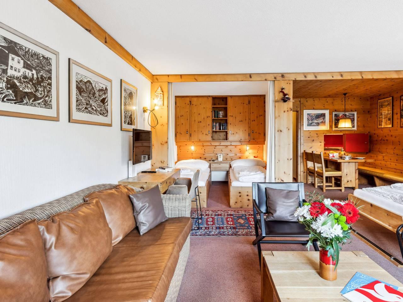 Vakantieappartement met sauna en binnenzwembad in Flüelapass, Davos, Zwitserland voor 4 personen foto 7