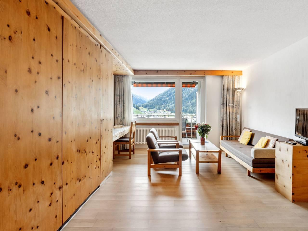 Vakantieappartement met sauna en binnenzwembad in Flüelapass, Davos, Zwitserland voor 2 personen foto 8
