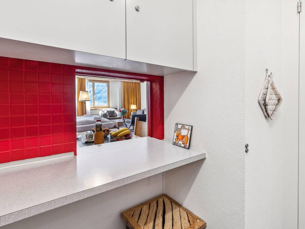 Vakantieappartement met sauna en binnenzwembad in Flüelapass, Davos, Zwitserland voor 4 personen foto 3