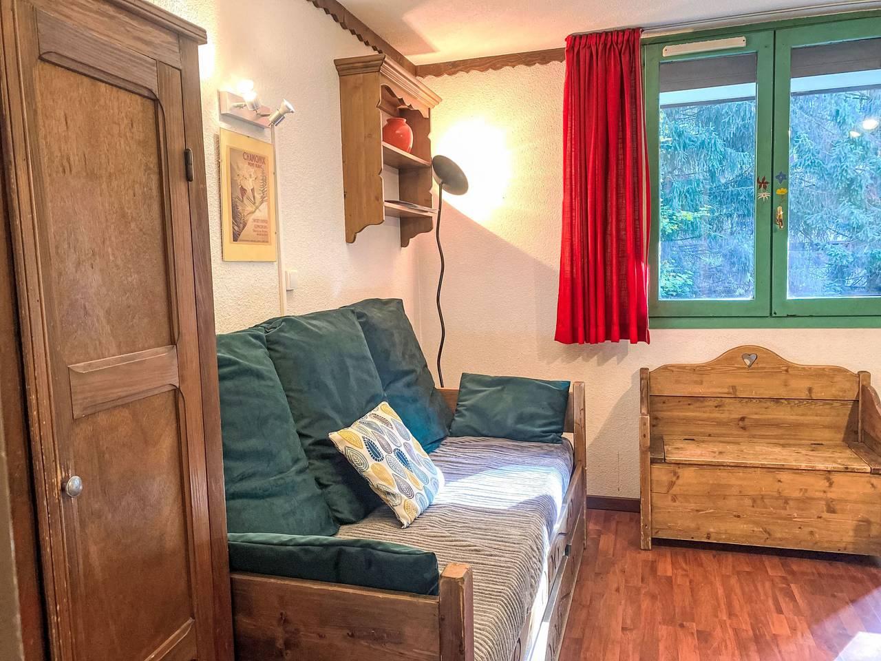 Le Grépon met 1 slaapkamer en balkon in Brevent-Flegere, Chamonix, Frankrijk voor 4 personen foto 3