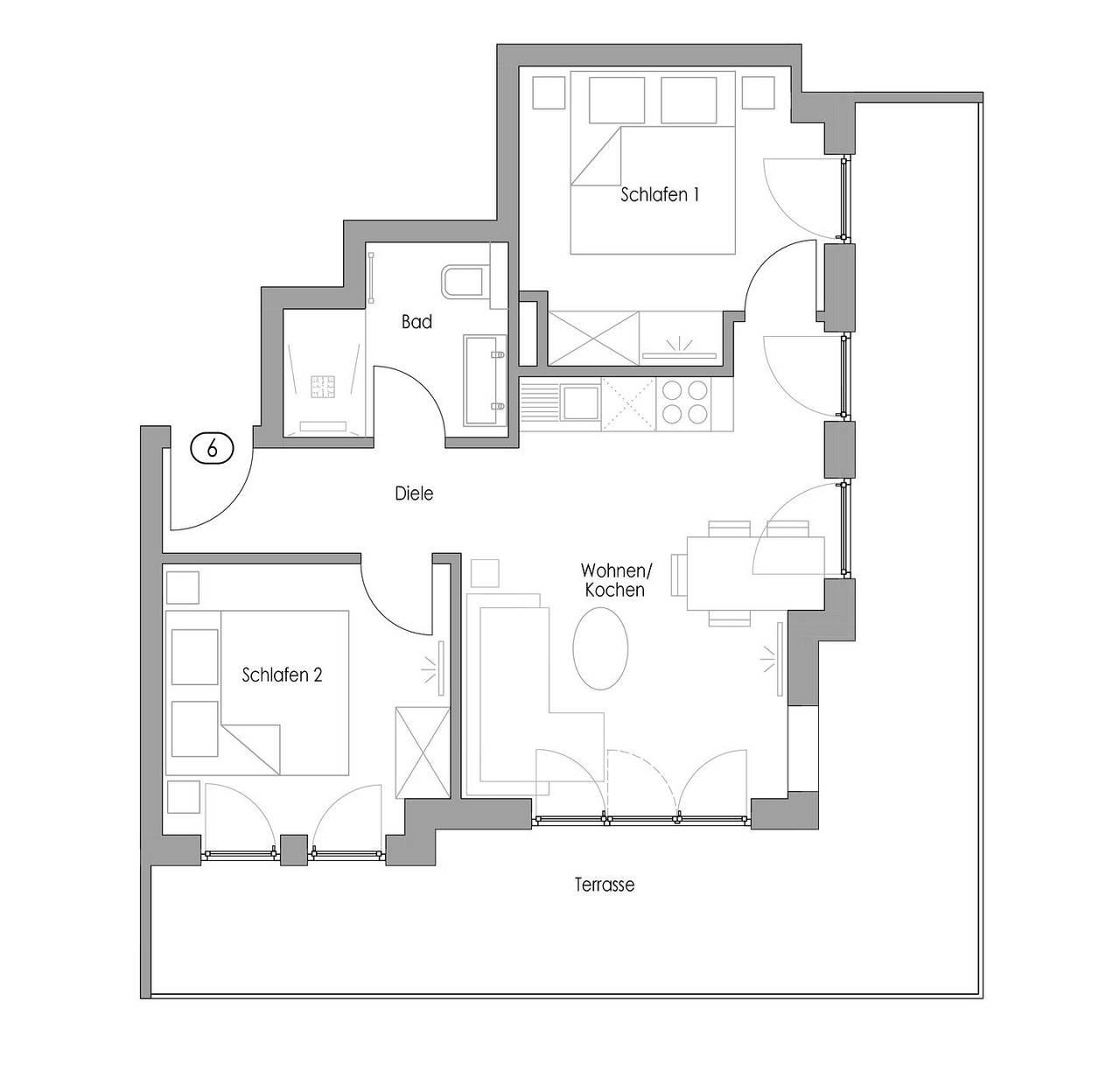 Hochwertige 3-Raum-Wohnung mit gr. Dachterrasse, Norderney in Norderney, Duitsland voor 4 personen foto 22