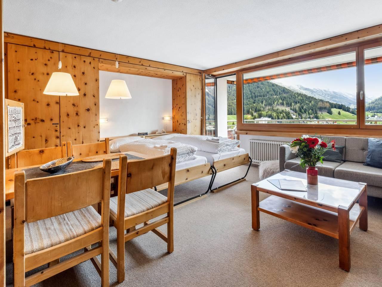 Vakantieappartement met sauna en binnenzwembad in Flüelapass, Davos, Zwitserland voor 4 personen foto 8