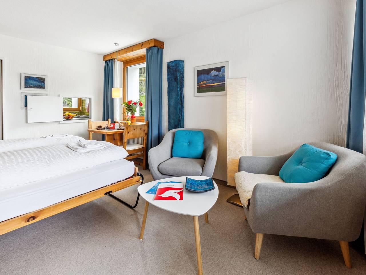 Vakantieappartement met sauna en binnenzwembad in Flüelapass, Davos, Zwitserland voor 2 personen foto 8