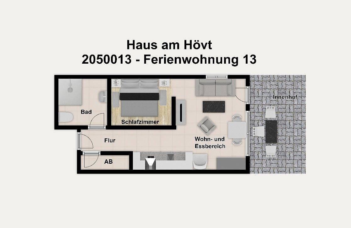 Vakantieappartement met 1 slaapkamer en balkon in Göhren, Rügen, Duitsland voor 2 personen foto 19