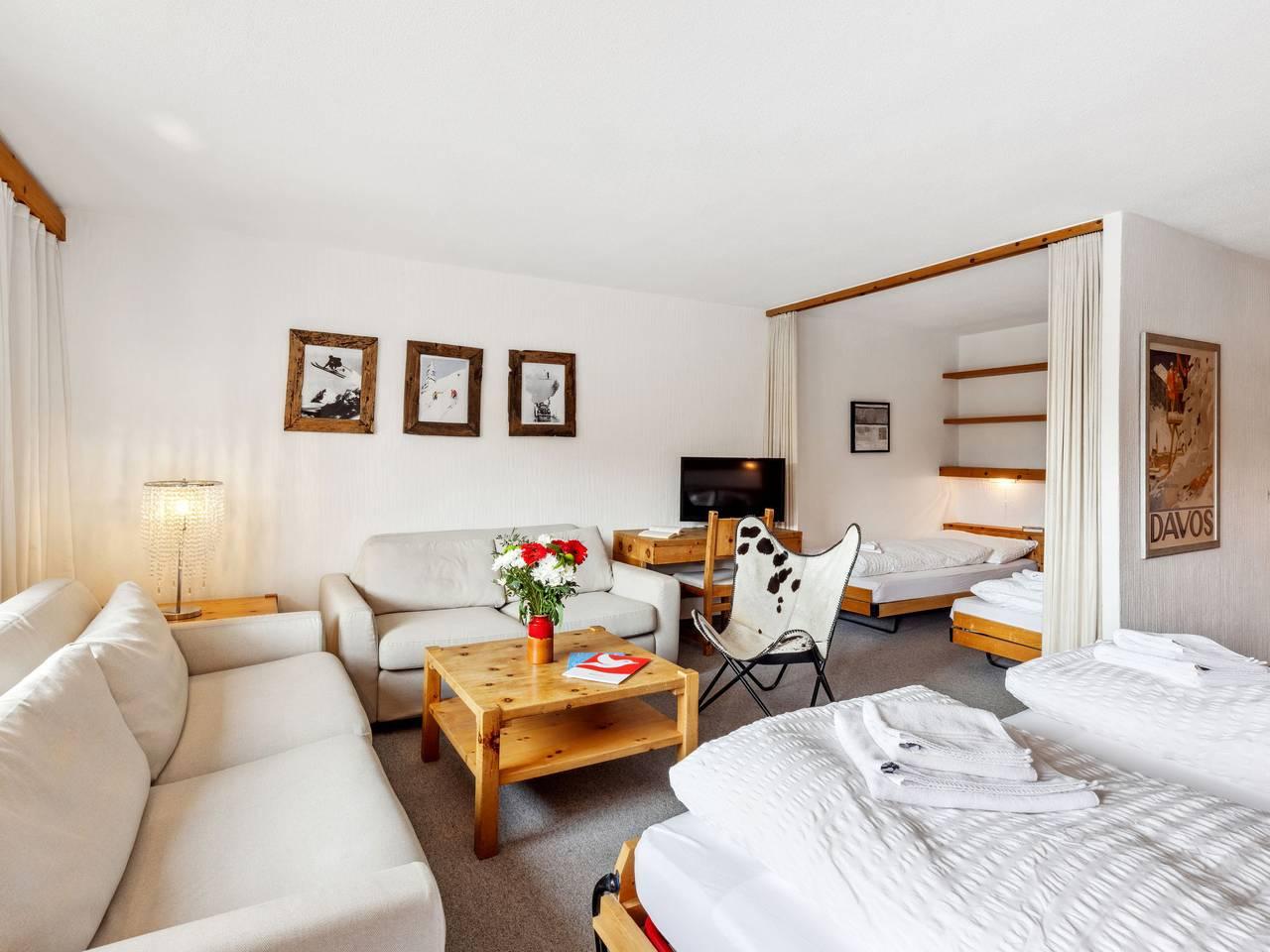 Vakantieappartement met sauna en binnenzwembad in Flüelapass, Davos, Zwitserland voor 4 personen foto 8