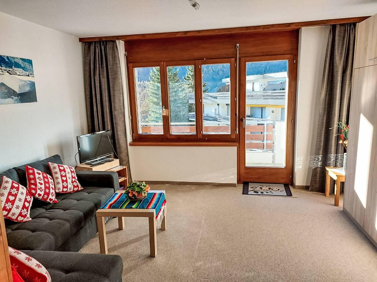 Vakantieappartement met 65 m², 1 slaapkamer en balkon in Leukerbad, Wallis, Zwitserland voor 4 personen foto 3