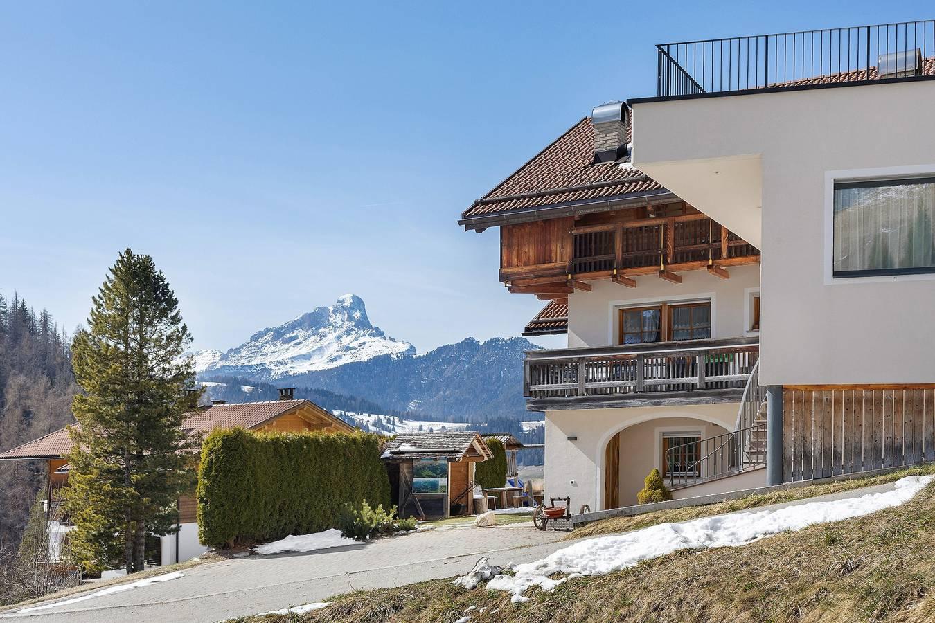 Appartement "Ciasa Mirio Pars" met Uitzicht op de Bergen, Wifi & Balkon in Rumestluns, La Val, Italië voor 4 personen foto 23
