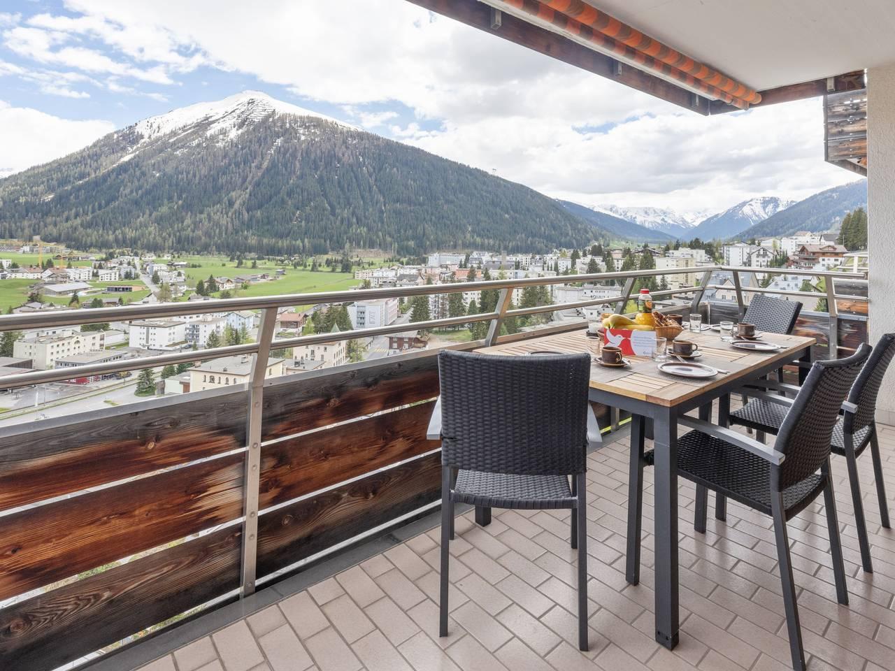 Vakantieappartement met sauna en binnenzwembad in Flüelapass, Davos, Zwitserland voor 4 personen foto 3