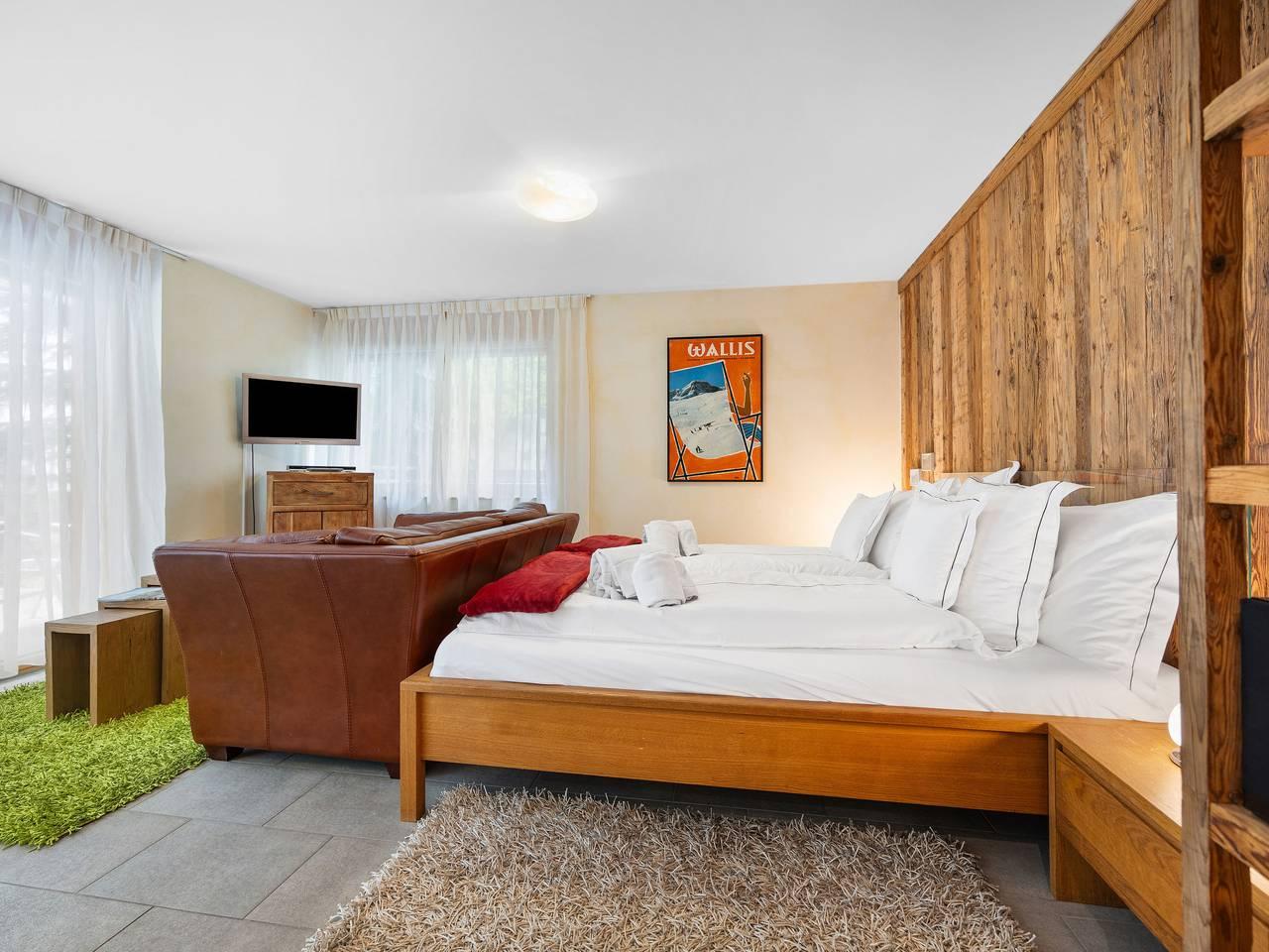 Vakantieappartement met sauna en 1 slaapkamer en terras in Zermatt, Walliser Alpen, Zwitserland voor 2 personen foto 4