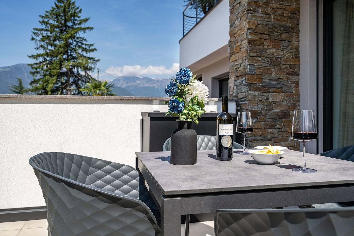 Vakantiewoning "Videre Lodge Wasserfall" met bergzicht, wifi & in Gargazon, Sarntaler Alpen, Italië voor 4 personen foto 19