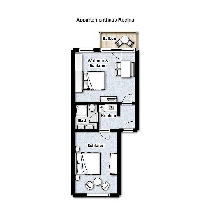 Vakantieappartement in Borkum, Duitsland voor 2 personen foto 15