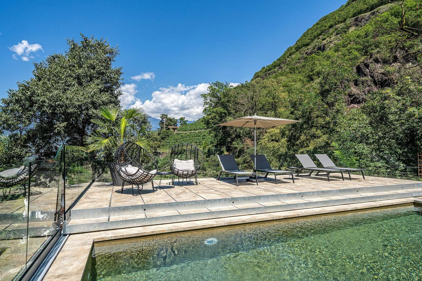 Appartement "Videre Penthouse Lodge" met Uitzicht op de Bergen in Gargazon, Sarntaler Alpen, Italië voor 4 personen foto 25