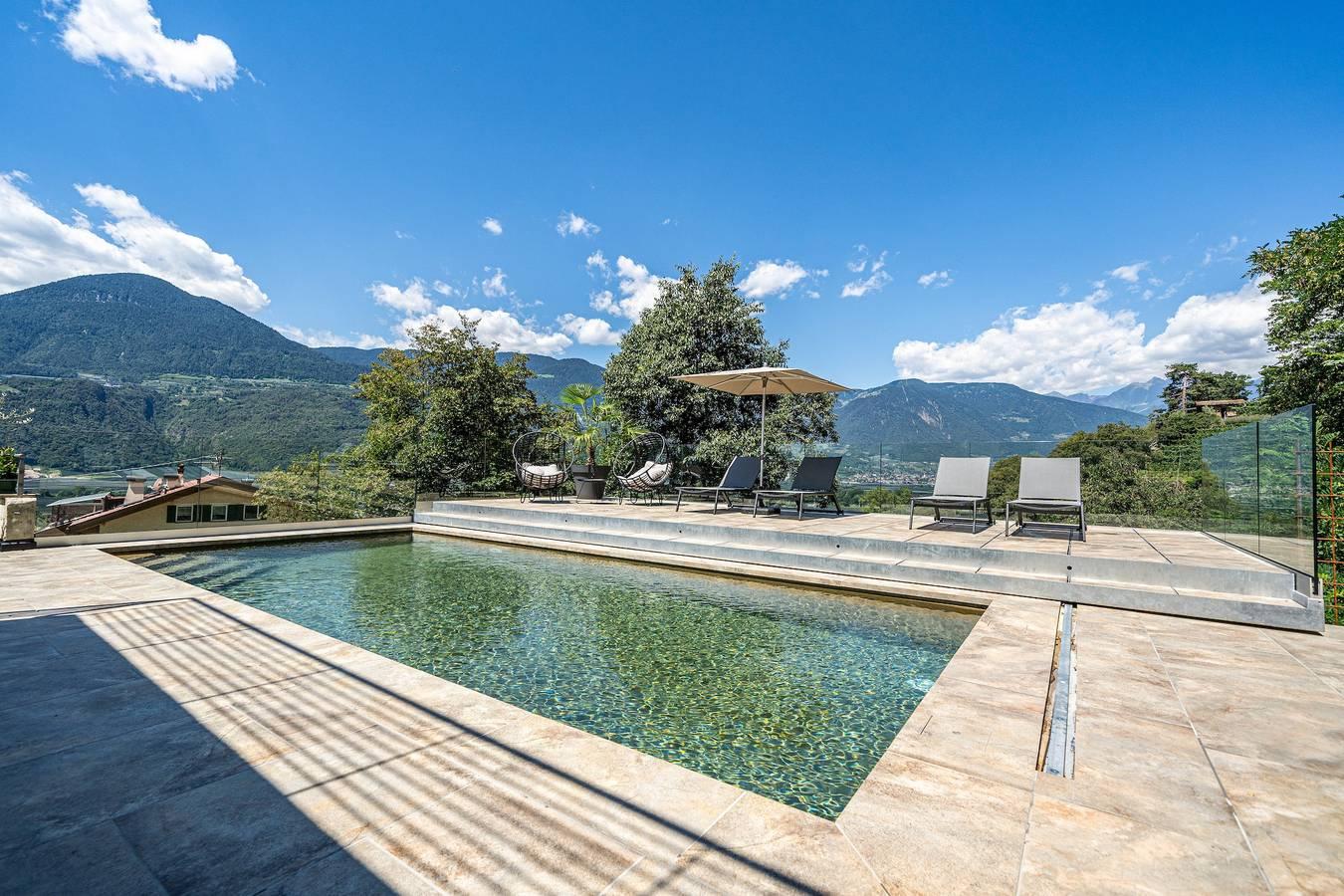 Vakantiewoning "Videre Lodge Wasserfall" met bergzicht, wifi & in Gargazon, Sarntaler Alpen, Italië voor 4 personen foto 24