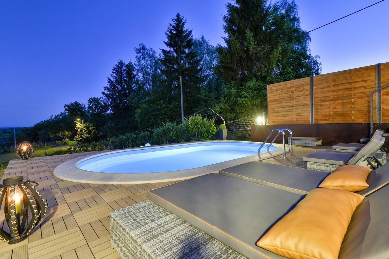Vakantiehuis met privézwembad en jacuzzi in Zagreb en omgeving, Kroatië voor 6 personen foto 23