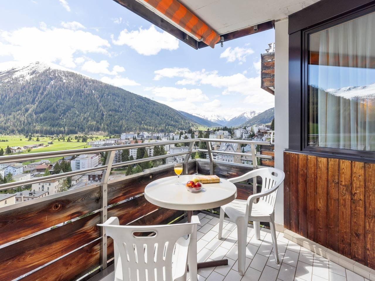 Vakantieappartement met sauna en binnenzwembad in Flüelapass, Davos, Zwitserland voor 4 personen