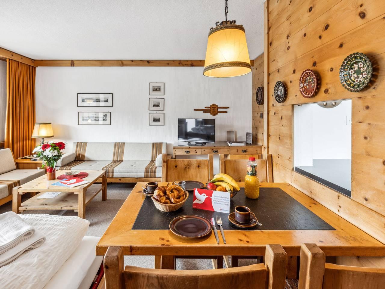 Vakantieappartement met sauna en binnenzwembad in Flüelapass, Davos, Zwitserland voor 4 personen foto 5