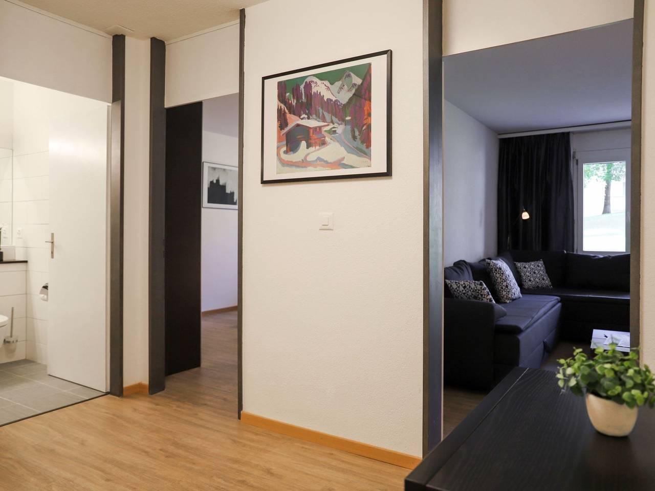 Allod Park Haus C met 1 slaapkamer en binnenzwembad in Davos Platz 1, Davos, Zwitserland voor 5 personen foto 12