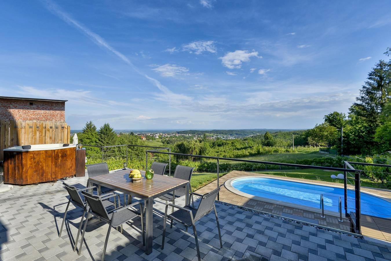 Vakantiehuis met privézwembad en jacuzzi in Zagreb en omgeving, Kroatië voor 6 personen foto 21
