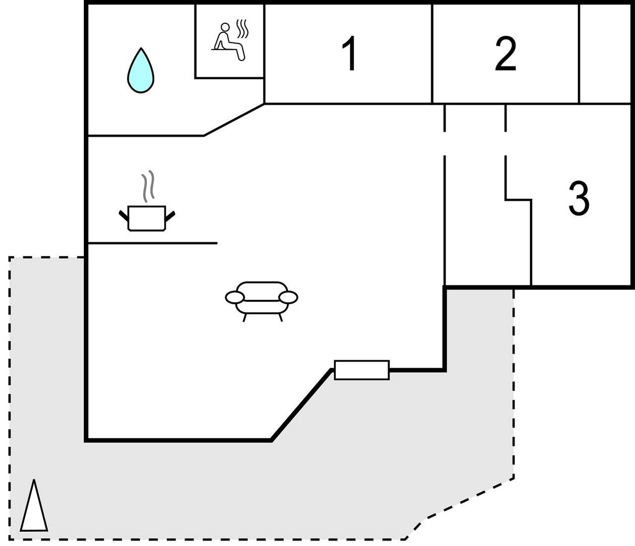 Vakantiehuis met terras en 90 m², 3 slaapkamers en sauna in Bjerregård, Holmsland Klit, Denemarken voor 6 personen foto 20