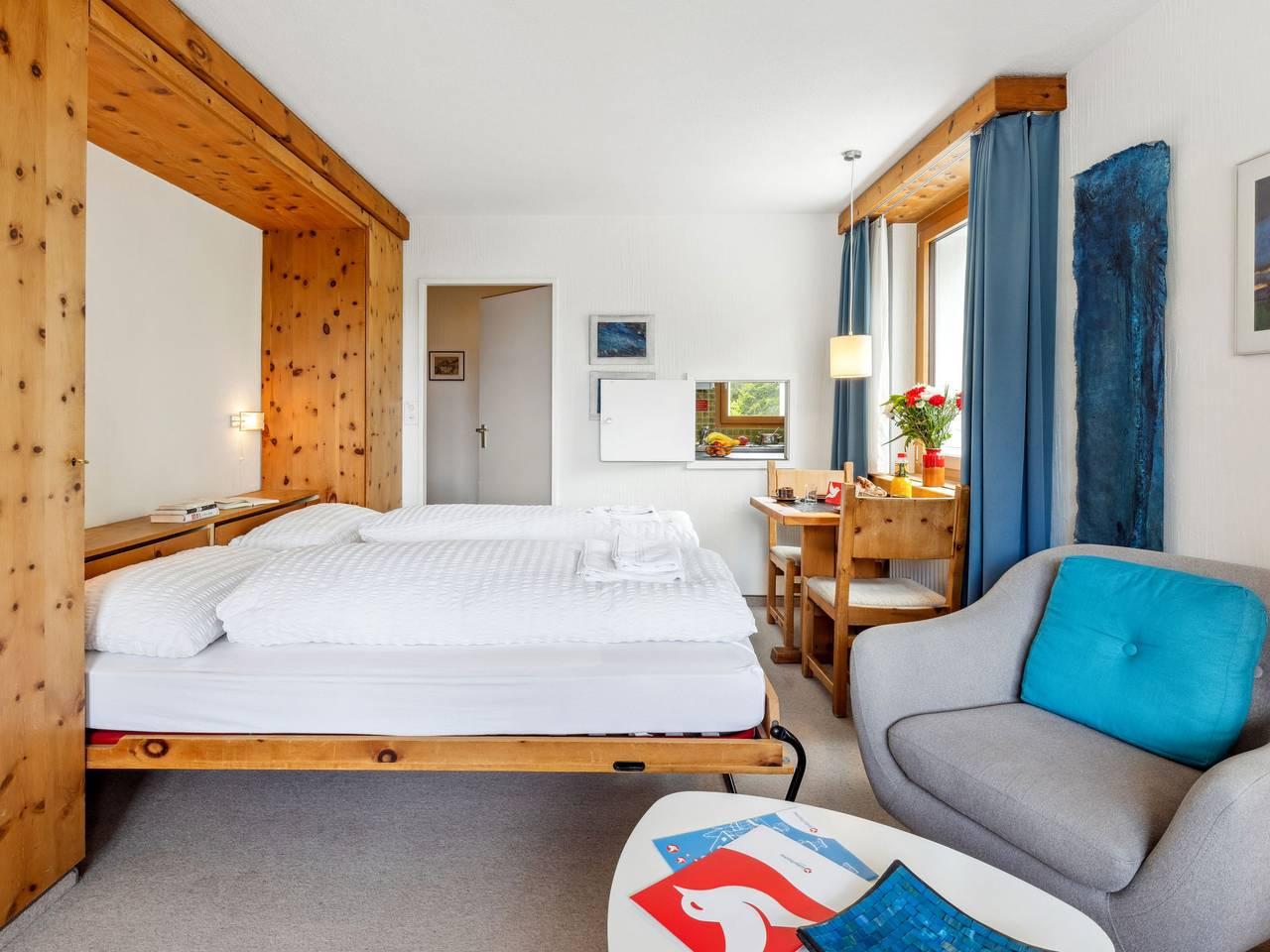 Vakantieappartement met sauna en binnenzwembad in Flüelapass, Davos, Zwitserland voor 2 personen foto 6